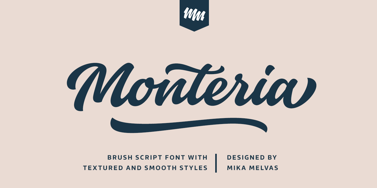 Beispiel einer Monteria-Schriftart #1
